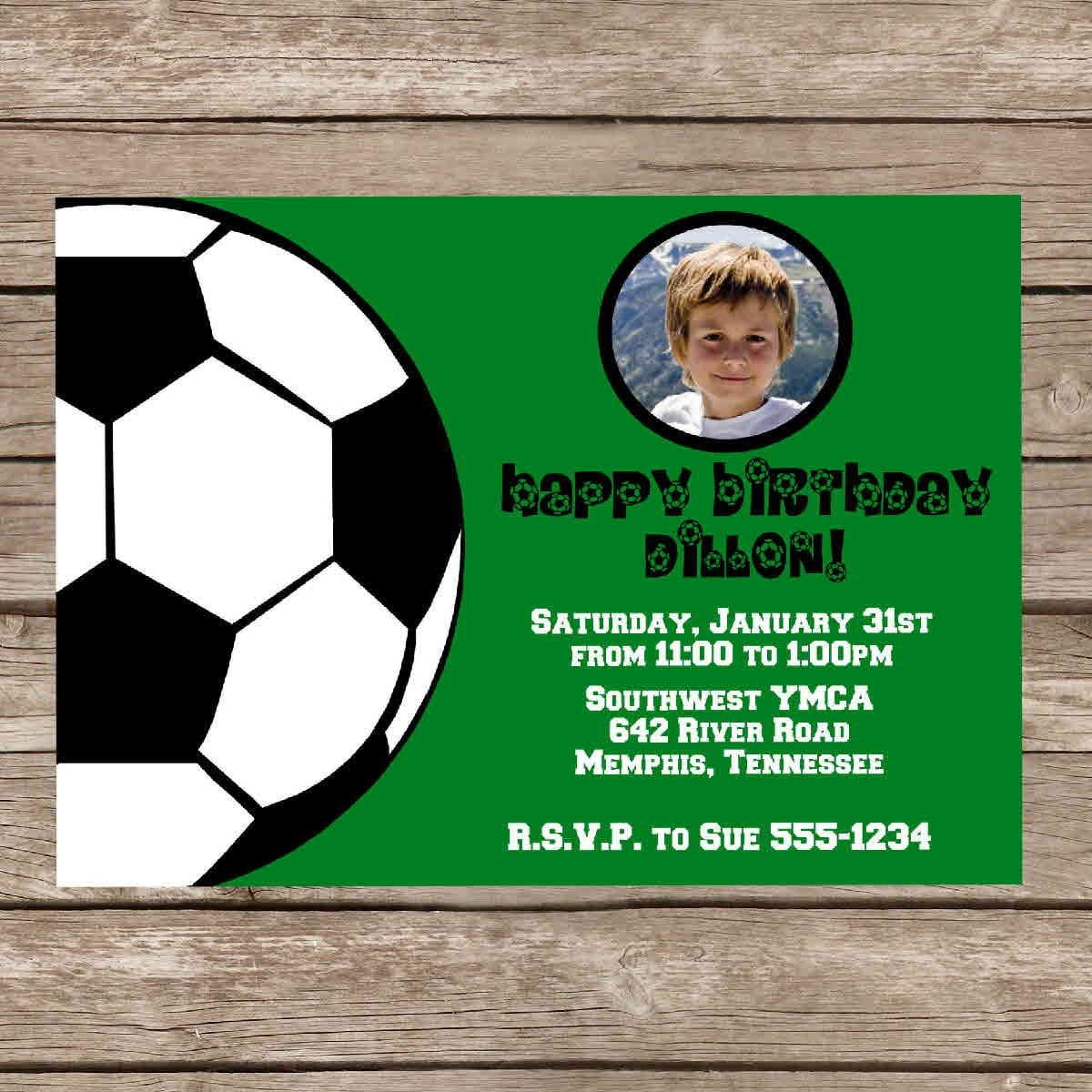 Free Printable Birthday Invitation Soccer â Einmaleinshaus Com